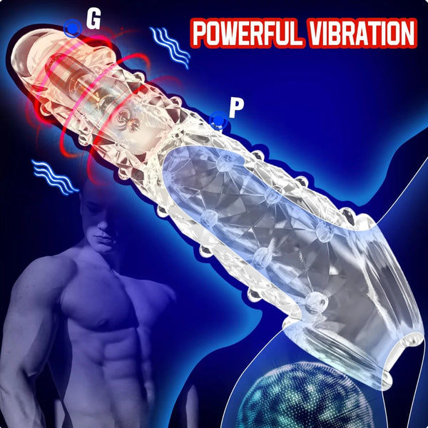 Vibrating Crystal Penis Sleeve