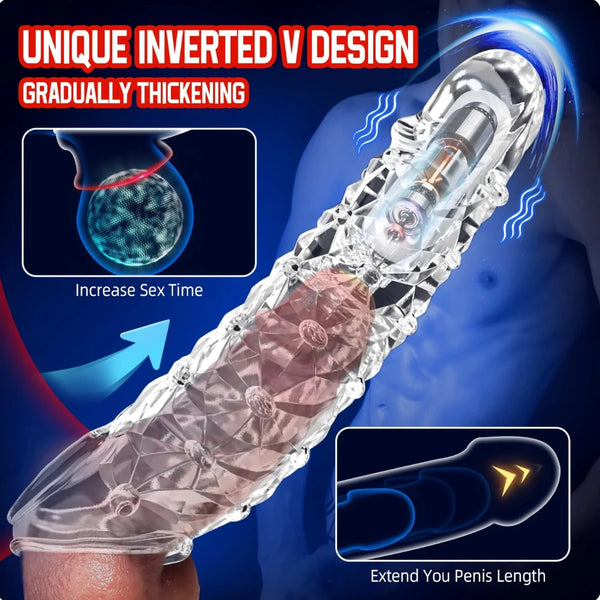 Vibrating Crystal Penis Sleeve