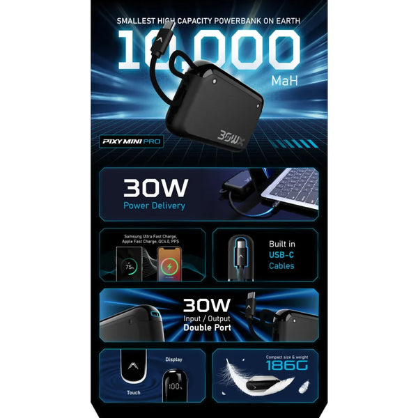 Pixy Mini Pro 10,000 mAh 30W Power Bank.