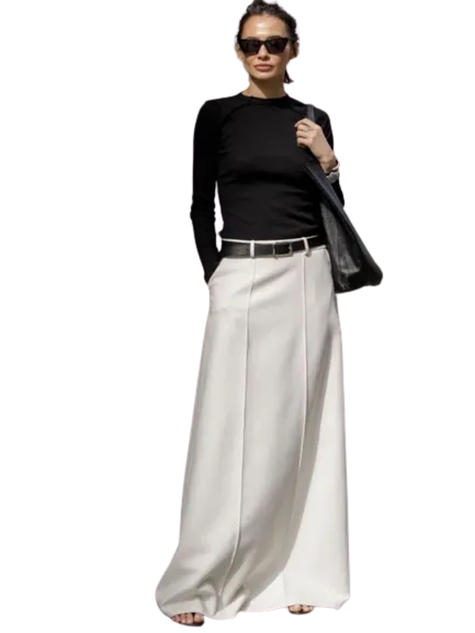 Stylish H-Line Solid Color Skirts Bottoms