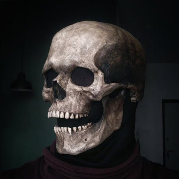 Full Head Skull Mask with Movable Jaw