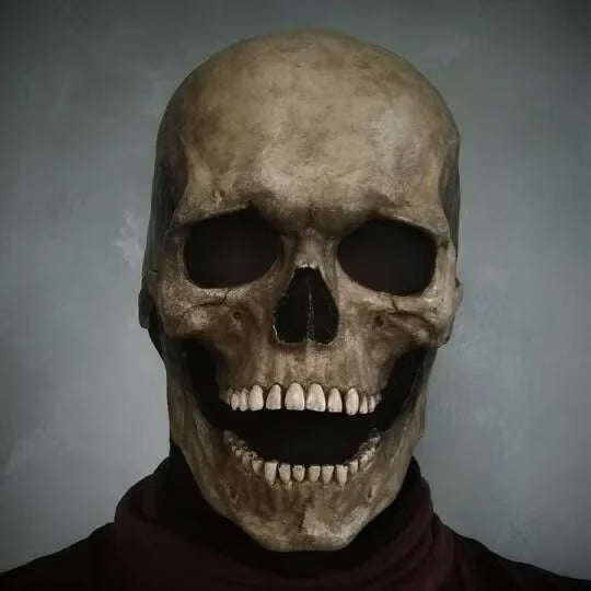 Full Head Skull Mask with Movable Jaw