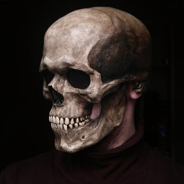 Full Head Skull Mask with Movable Jaw
