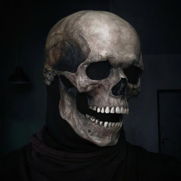 Full Head Skull Mask with Movable Jaw