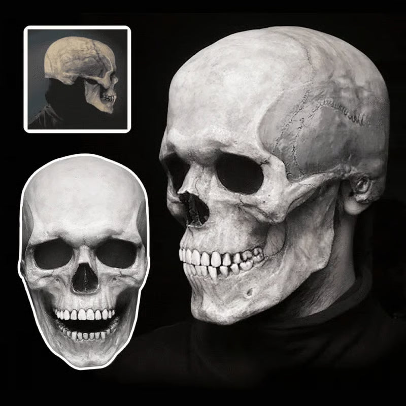 Full Head Skull Mask with Movable Jaw