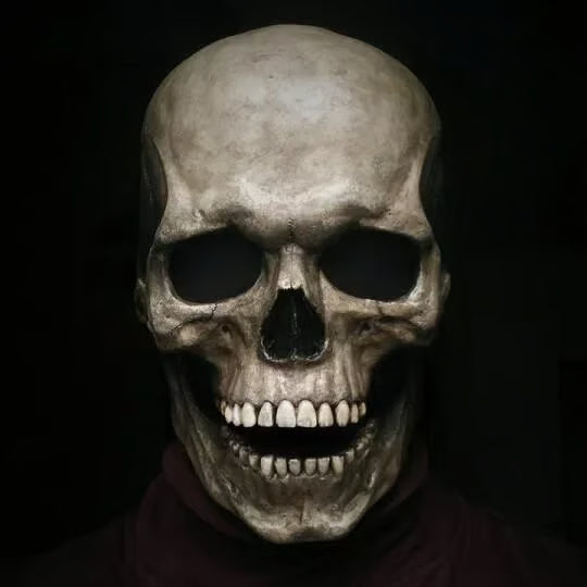Full Head Skull Mask with Movable Jaw