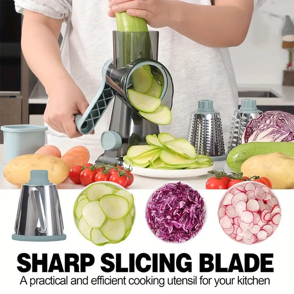 3 in 1 Rotary Cheese Grater Vegetable Slicer