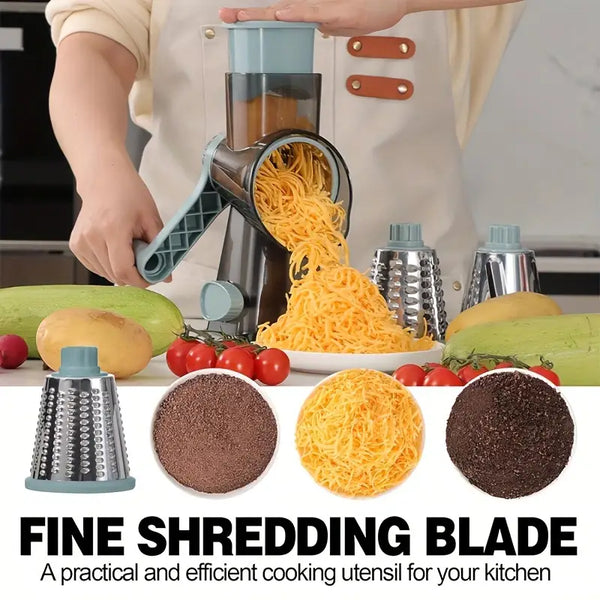 3 in 1 Rotary Cheese Grater Vegetable Slicer
