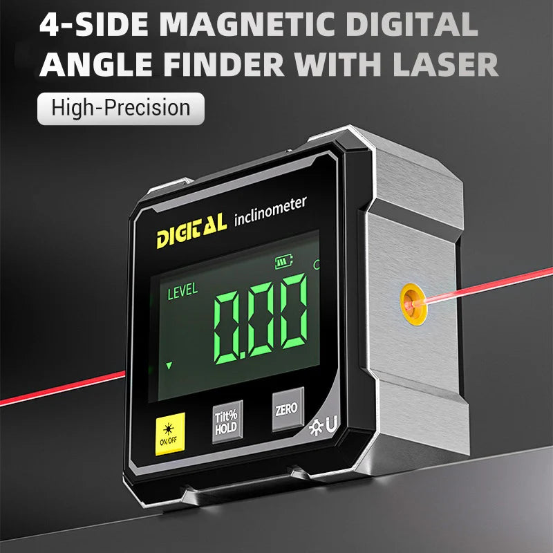 Digital 4-Sided Magnetic Laser Angle Scanner