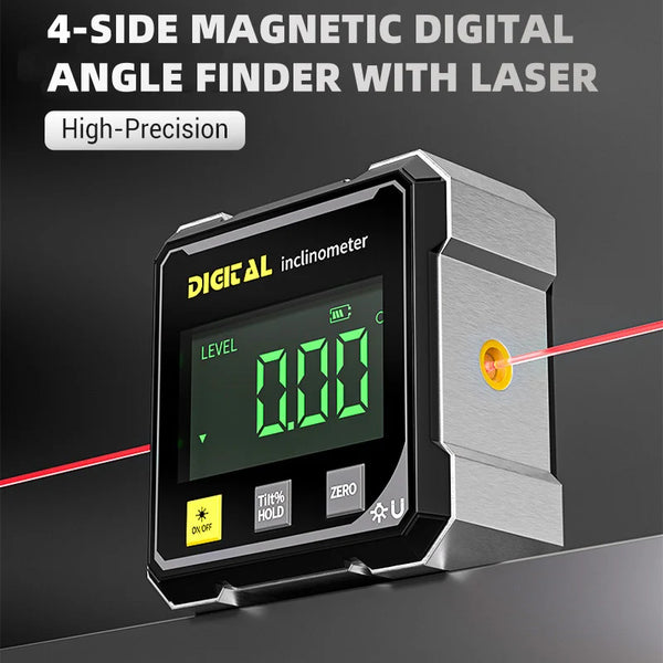 Digital 4-Sided Magnetic Laser Angle Scanner