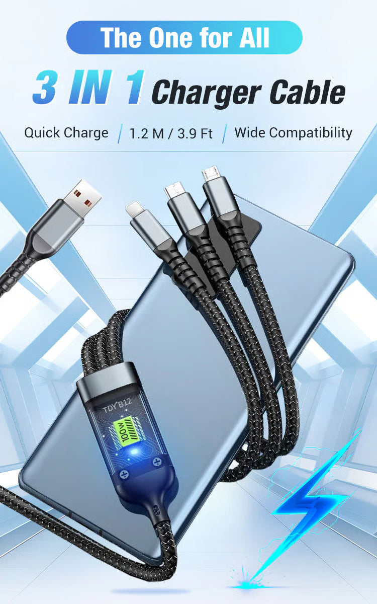 3-in-1 Super Fast Charging Cable