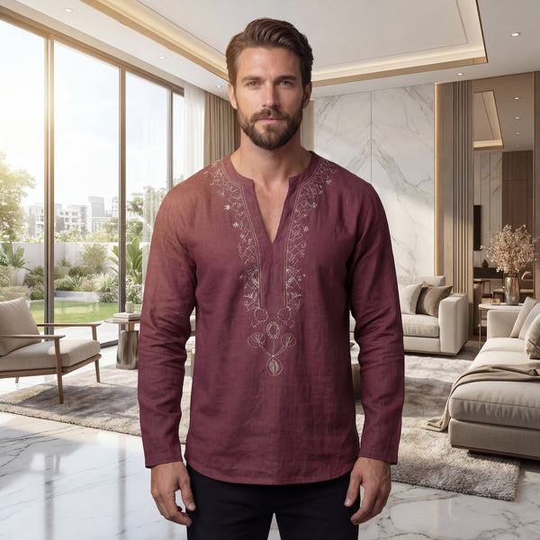 Classic Black Embroidered Kurta
