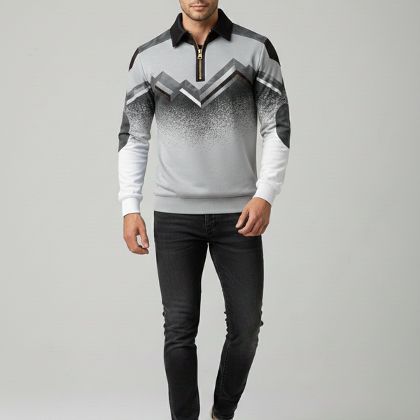 Arctic Peak Graphic Zip Pullover