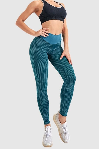 High Waist Yoga Pants Textured | Tummy Control