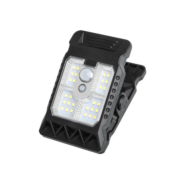 Solar clip light with motion sensor