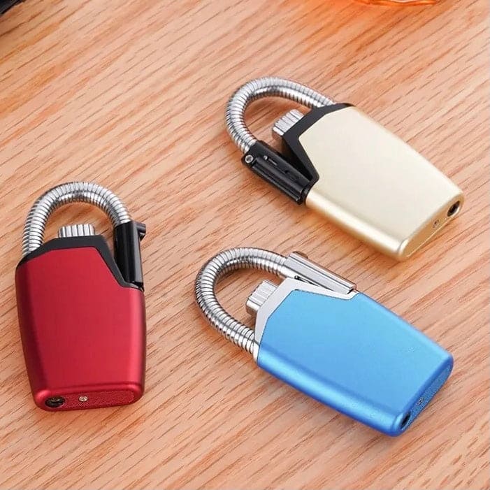 360° Flexible Neck Windproof Butane Torch Lighter – Foldable & Rechargeable
