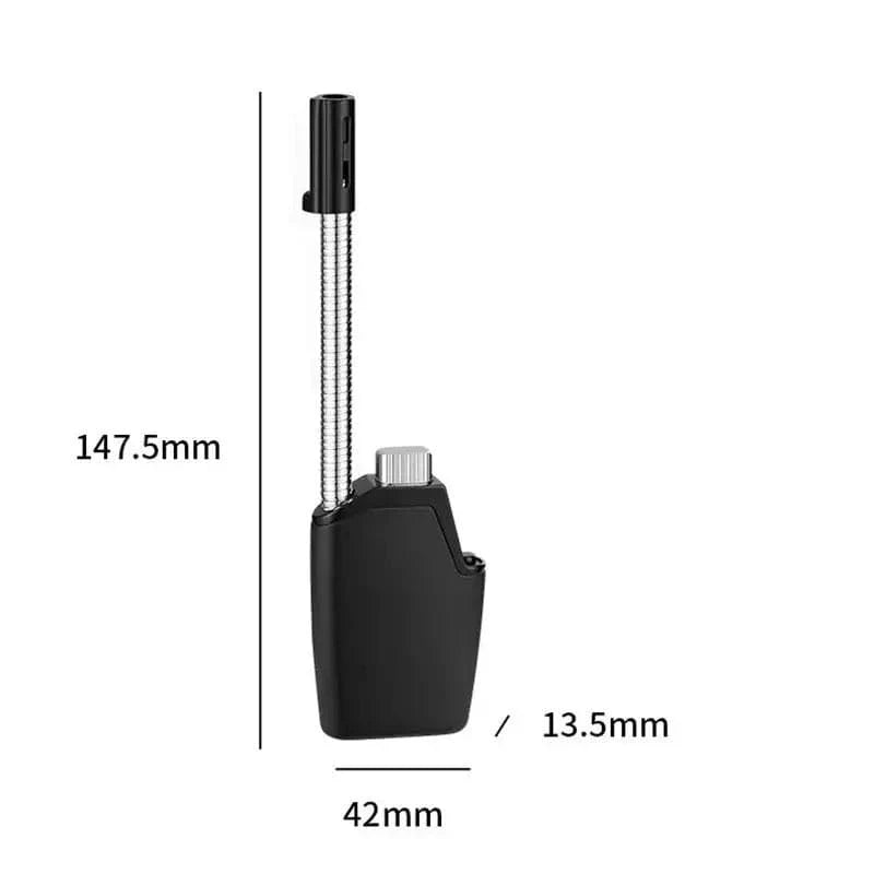 360° Flexible Neck Windproof Butane Torch Lighter – Foldable & Rechargeable