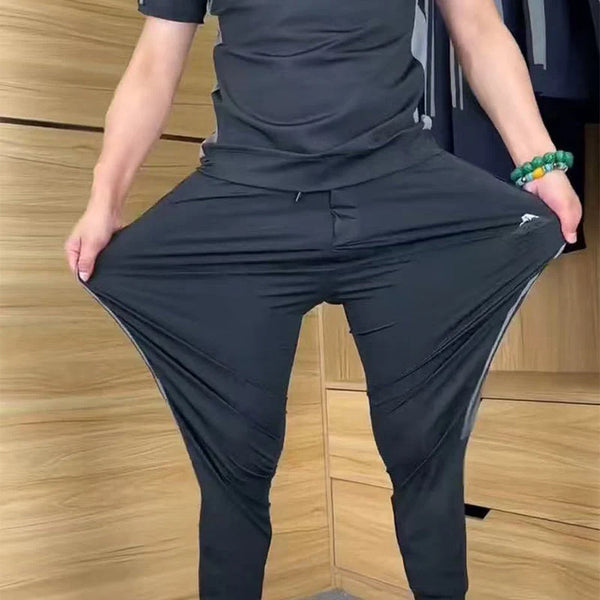Casual Short Sleeve Top and Pants Sports Set for Men