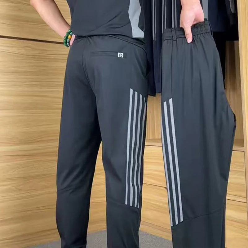 Casual Short Sleeve Top and Pants Sports Set for Men