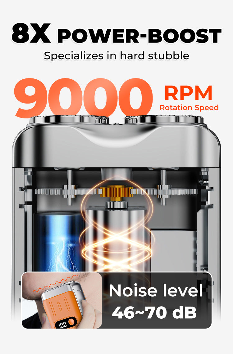 Men's Portable Mini Rotary Electric Shaver