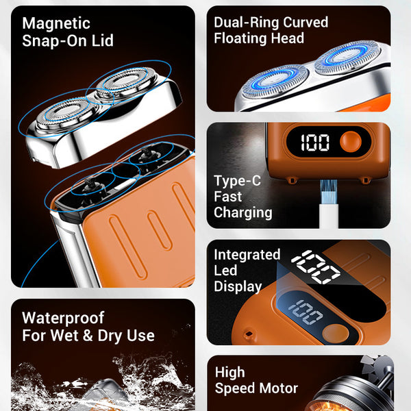 Men's Portable Mini Rotary Electric Shaver