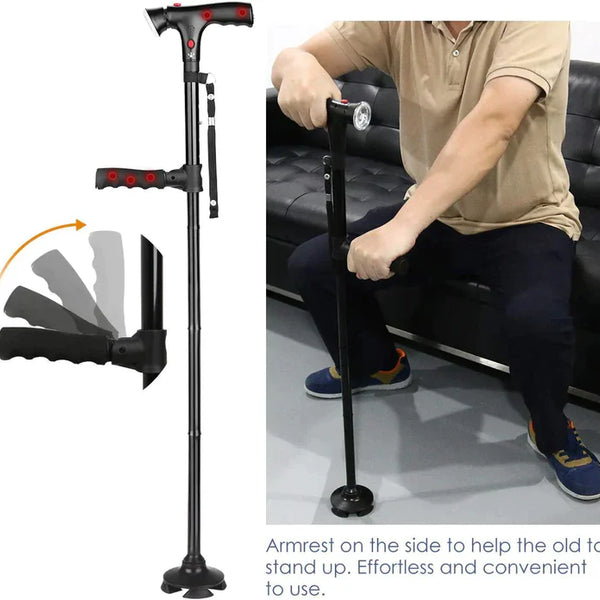 Foldable Walking Stick With LED Light