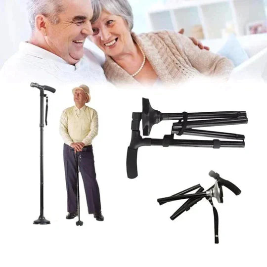 Foldable Walking Stick With LED Light