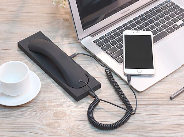 RetroTalk Pro – Vintage Handset with Type-C/Lightning to 3.5mm Adapter