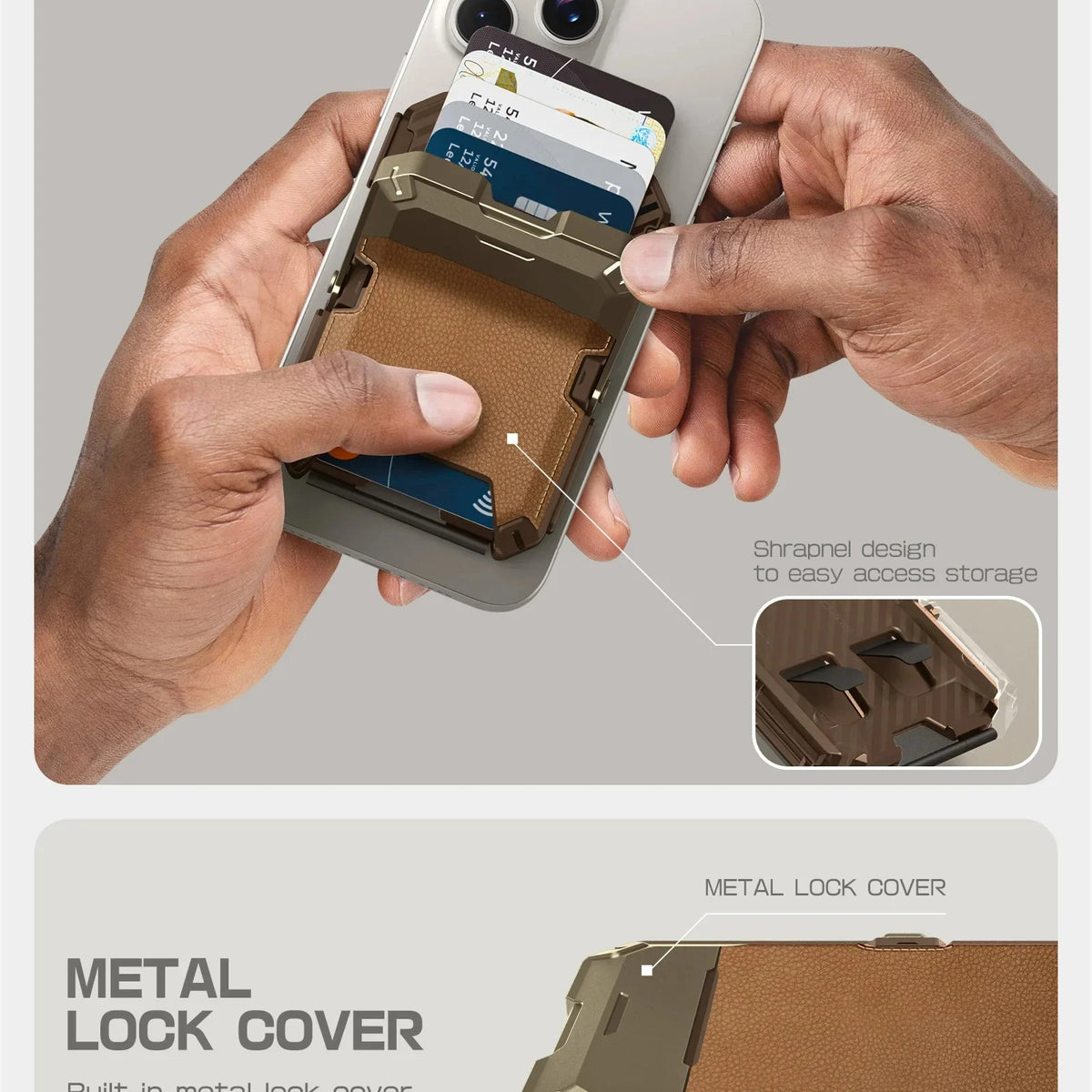 Magnetic Phone Wallet with Adjustable Stand