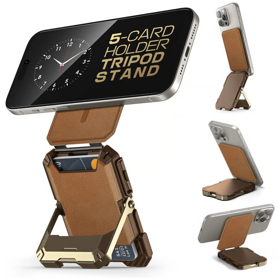 Magnetic Phone Wallet with Adjustable Stand