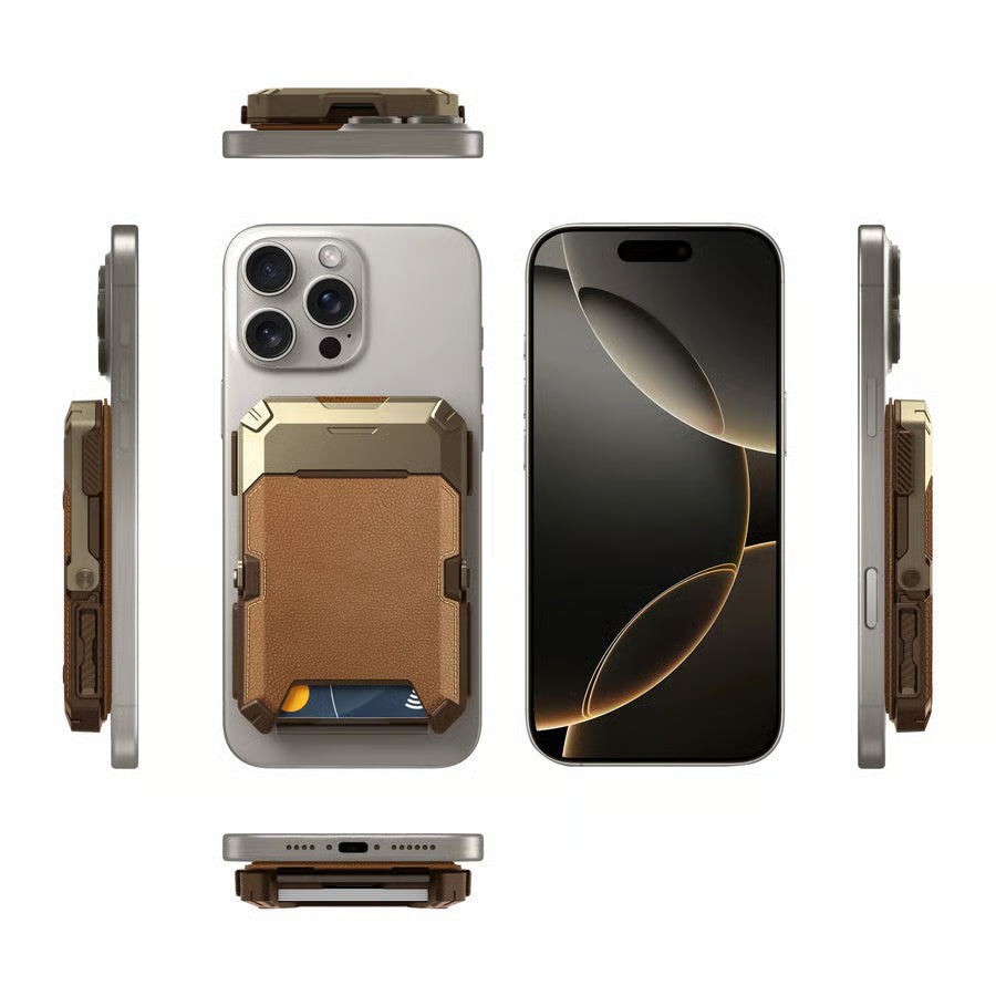 Magnetic Phone Wallet with Adjustable Stand