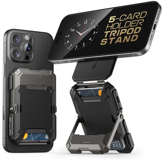 Magnetic Phone Wallet with Adjustable Stand