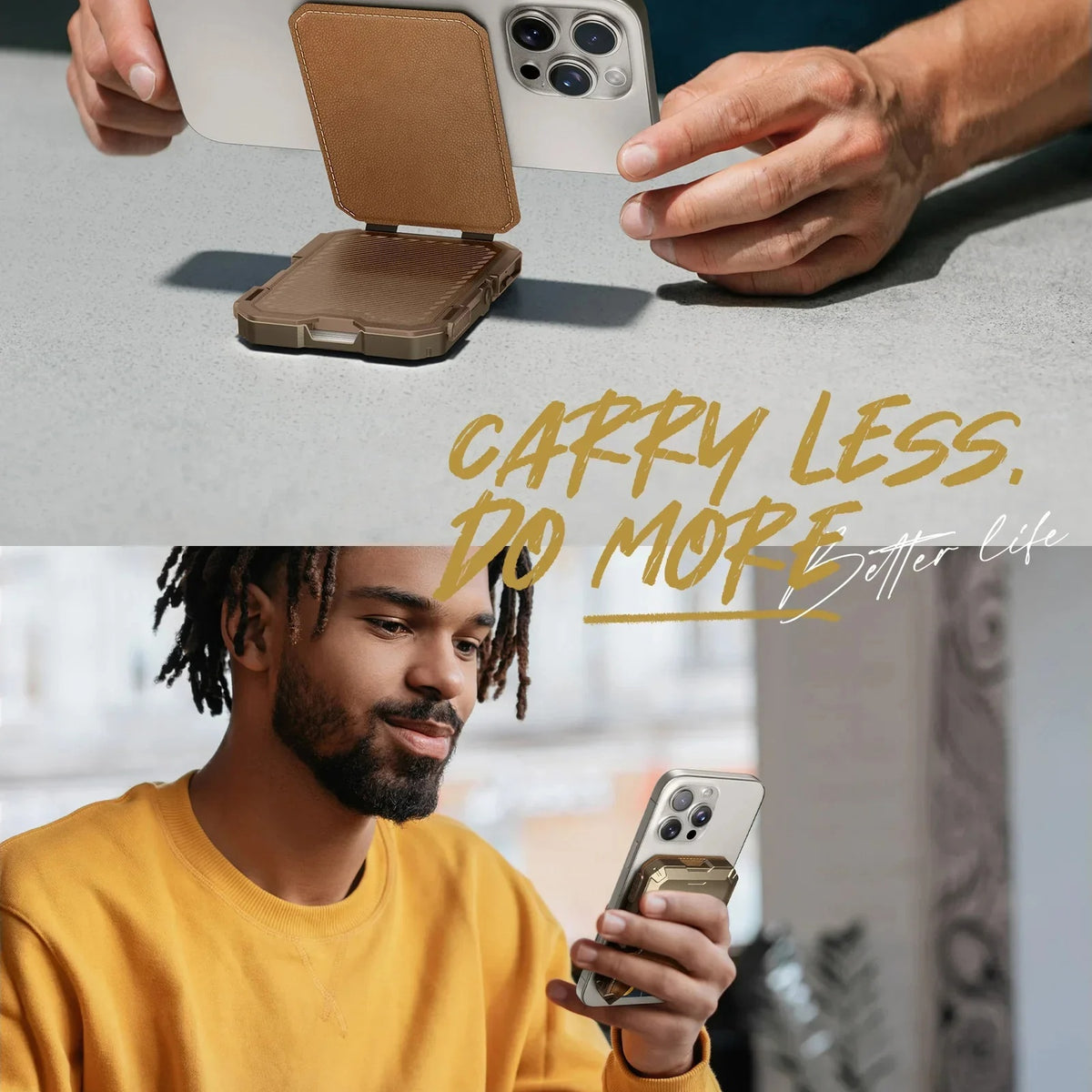 Magnetic Phone Wallet with Adjustable Stand